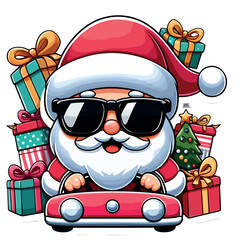 santa claus with gifts