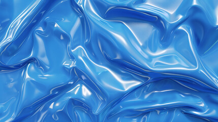 Blue Plastic Shiny Background with Latex Glossy Texture Pattern in 3D Render