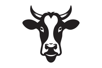 Cow head clipart silhouette 