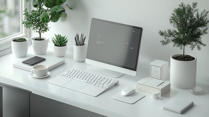 Card-style layout for services or products, modern grid-based design, clean and organized presentation, very realistic