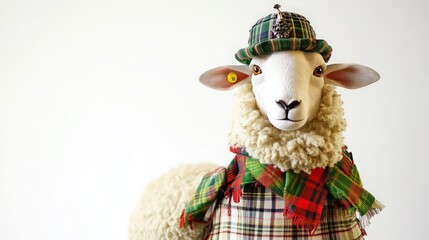Sheep in a Plaid Hat