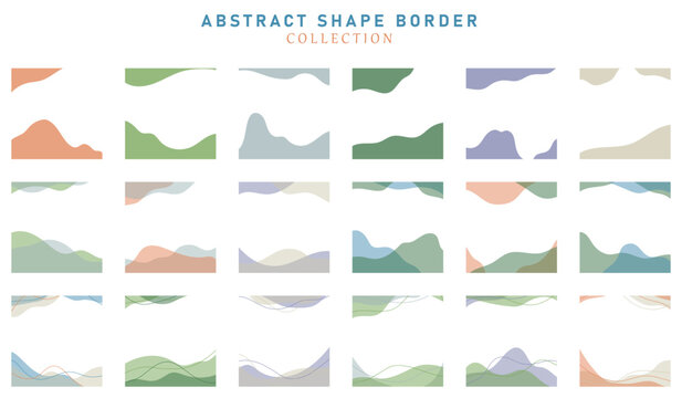 Minimalist hand drawn fluid shapes background