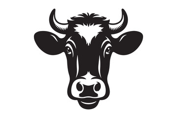 Cow head clipart silhouette 