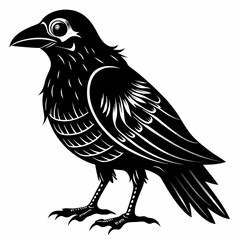 Halloween Bird Black silhouette