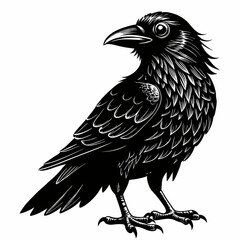 Halloween Bird Black silhouette