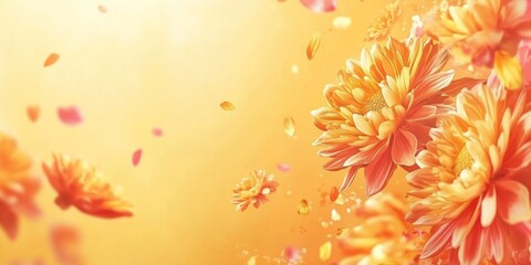 A vibrant display of orange flowers against a soft background, evoking warmth and beauty.