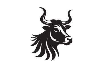 Cow head clipart silhouette 
