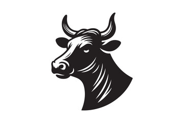 Cow head clipart silhouette 