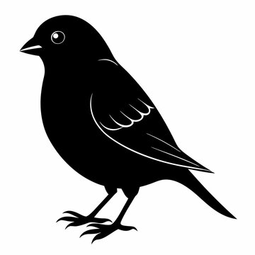 recommend clip art: Canary Bird Black silhouette