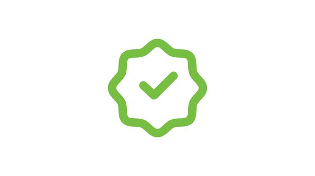 Security Access Verification icon animation, Transparent background or green background. 4K