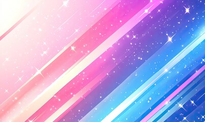 Obraz premium A vibrant abstract background with colorful diagonal stripes and sparkling stars.
