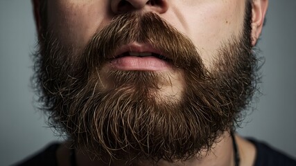 Fototapeta premium Learn how to trim your beard like a pro with these essential tips for a clean and defined look