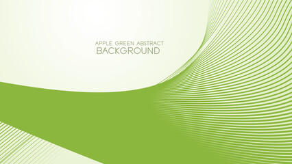 Apple green abstract background with curve line for backdrop or presentation