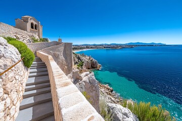 A quiet moment at the Abbey of Saint-Victor, with its ancient stone walls and peaceful views of the Marseille coastline