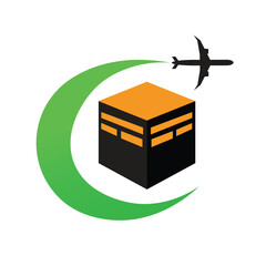 a  hajj and umrah logo illustration