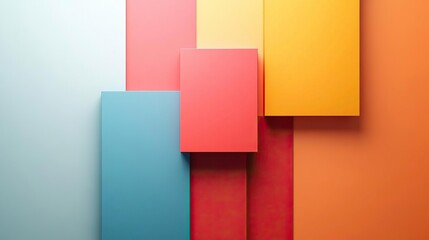 A vibrant composition of geometric shapes in varied colors, creating a modern and dynamic visual for creative projects.