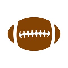 Football clip art design on plain white transparent isolated background for card, shirt, hoodie, sweatshirt, apparel, card, tag, mug, icon, poster or badge