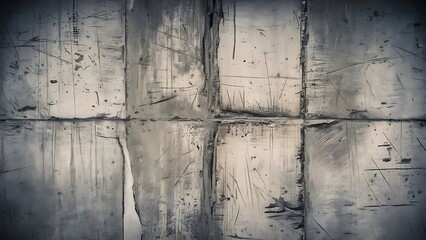 Naklejka premium Texture, wall, concrete, it can be used as a background. Wall fragment with scratches and cracks