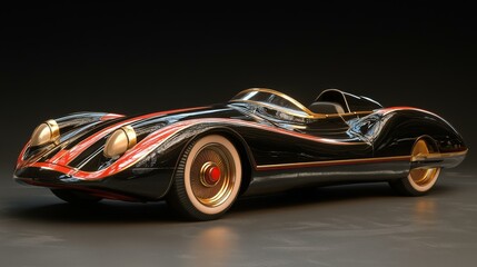 Naklejka premium Classic Sports Car, Race Car Design, Vintage Car Artwork