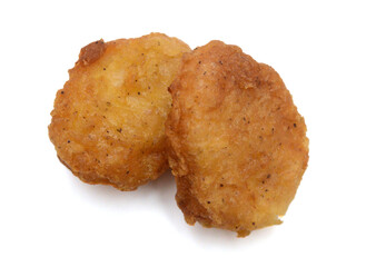 Chicken nuggets isolated on white background