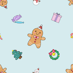 Christmas Festival Vector Pattern Background Cute Children