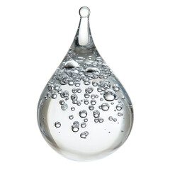 Water drop with bubbles