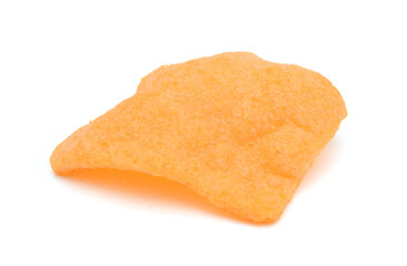 Fresh crunchy crab crackers on white background