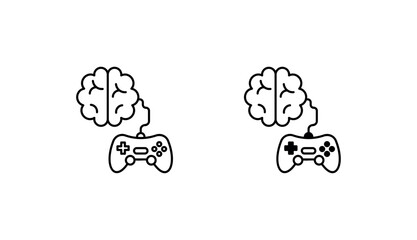 Mind Game icon design with white background stock illustration