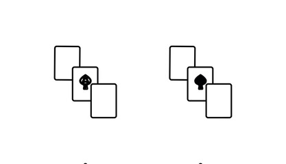 Poker Cards icon design with white background stock illustration