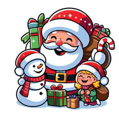 cute illustration of santa claus