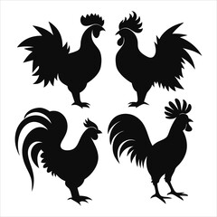 Rooster icons vector illustration.