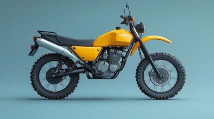 Fototapeta premium Yellow ATV with Tires, Motorbike Design