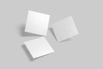 Square Paper Mockup with realistic