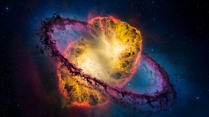 supernova explosion in space, colorful