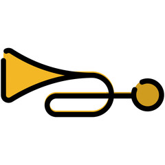 horn filled line icon