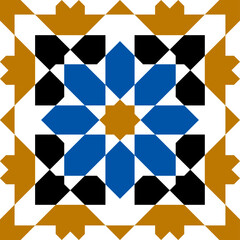 Seamless arabic geometric ornament based on traditional arabic art. Arabian tile. 