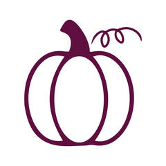 Pumpkin clip art design on plain white transparent isolated background for card, shirt, hoodie, sweatshirt, apparel, tag, mug, icon, poster or badge