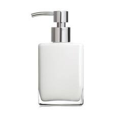 Obraz premium White pump bottle on black background