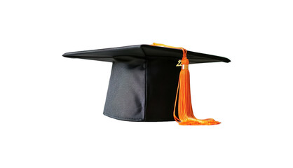 Graduation cap black graduation cap isolated on transparent background