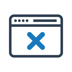 Fototapeta premium Browser cancel icon