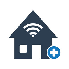 Wifi house health icon