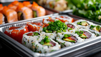 sushi rolls on a plate