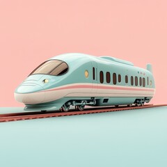 Futuristic High Speed Train, 3D Rendering