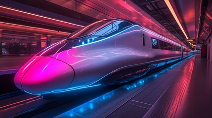 Futuristic High Speed Train