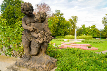 sculptures of the royal gardens of Prague castle