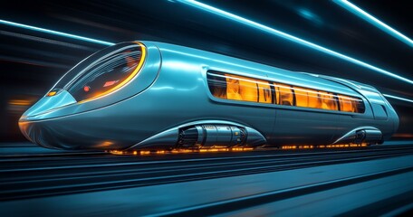 Fototapeta premium Futuristic High-Speed Train