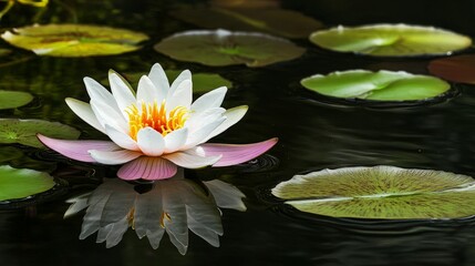 Water Lily Reflection