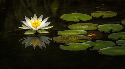 Water Lily Reflection