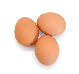 Eggs isolated on white background