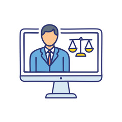 Online legal advice. Lawyer consultation and legal guidance provided remotely via video call.